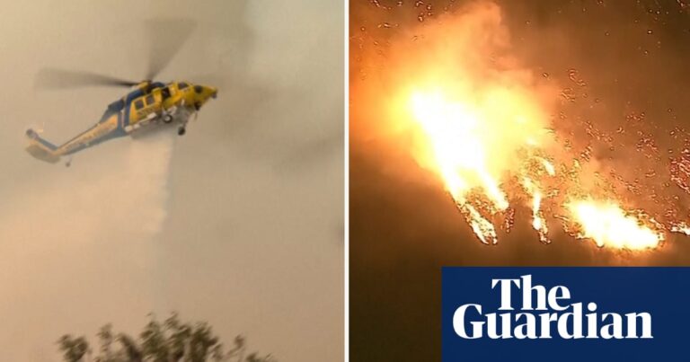 New aerial footage shows California wildfires spreading – video | California wildfires