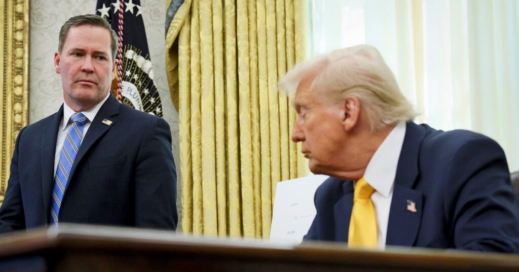 Trump stands by Mike Waltz after disclosure of Yemen strike plans to The Atlantic’s editor Trump stands by Mike Waltz after disclosure of Yemen strike plans to The Atlantic’s editor